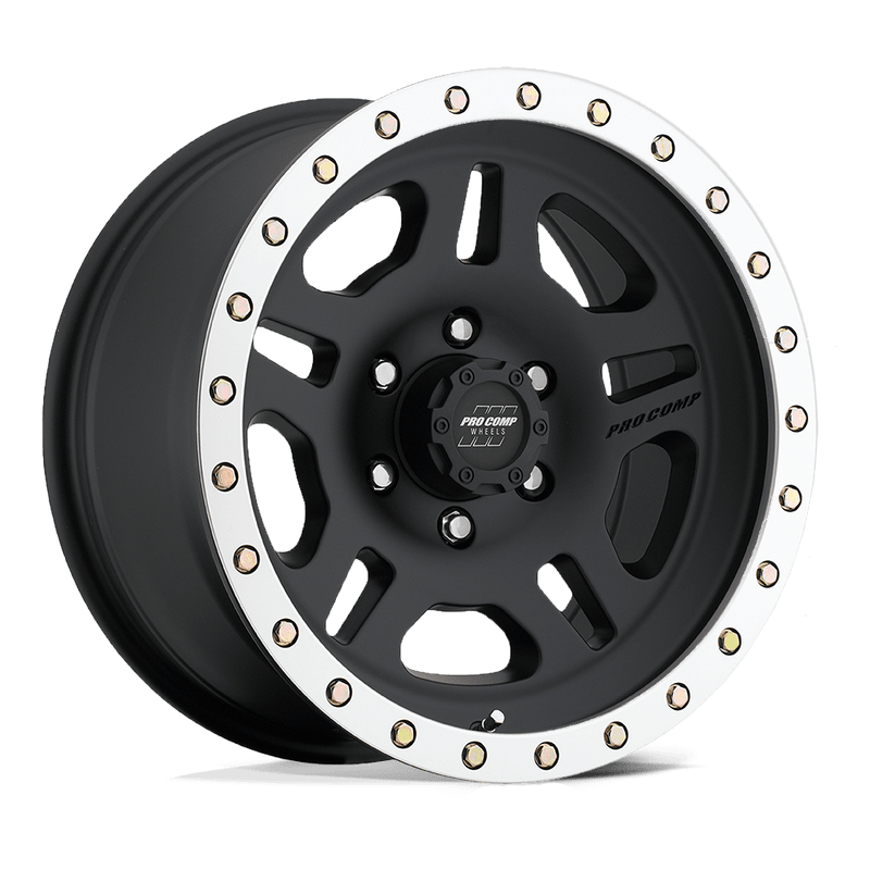 Pro Comp - PA29 LA PAZ - Black - Satin Black Machined - 16" x 8", 0 Offset, 6x139.7 (Bolt pattern), 106.10mm HUB