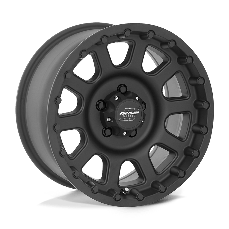 Pro Comp - PA32 BANDIDO - Black - Flat Black - 17" x 9", -6 Offset, 8x165.1 (Bolt pattern), 125.20mm HUB