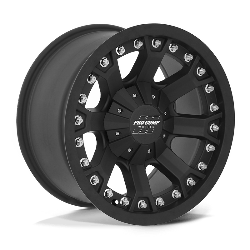 Pro Comp - PA33 GRID - Black - Flat Black - 17" x 9", -6 Offset, 5x127/139.7 (Bolt pattern), 83.06mm HUB