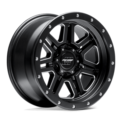 Pro Comp - PA62 APEX - Black - Satin Black Milled - 20" x 10", -18 Offset, 5x139.7 (Bolt pattern), 108.00mm HUB