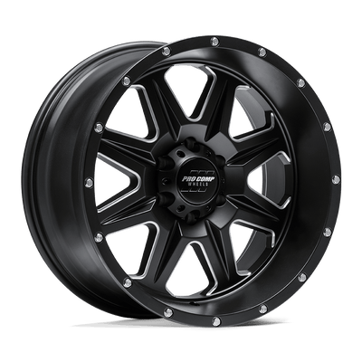 Pro Comp - PA63 RECON - Black - Satin Black Milled - 20" x 10", -18 Offset, 5x139.7 (Bolt pattern), 108.00mm HUB