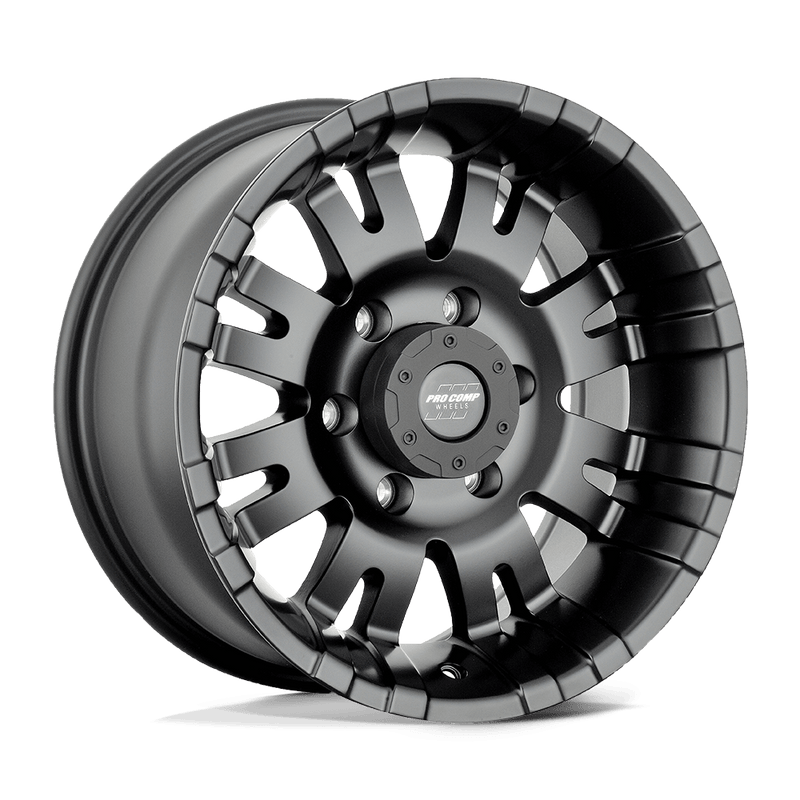 Pro Comp - PA01 RAVEN - Black - Satin Black - 17" x 9", -6 Offset, 5x127 (Bolt pattern), 78.10mm HUB