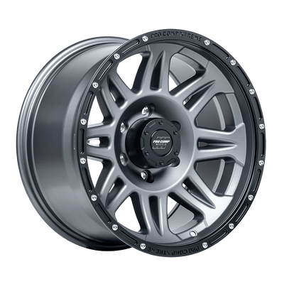 Pro Comp - PA5 TORQ - Gunmetal - Graphite with Black Lip - 17" x 8", 0 Offset, 6x139.7 (Bolt pattern), 106.1mm HUB