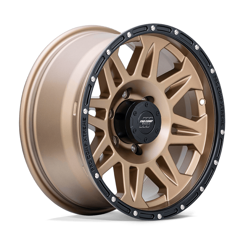 Pro Comp - PA5 TORQ - Bronze - Matte Bronze with Black Lip - 17" x 9", -6 Offset, 5x127 (Bolt pattern), 78.1mm HUB