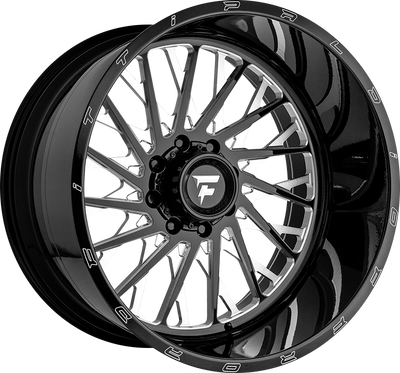 Fittipaldi Offroad - FA08 - Black - Gloss Black Milled - 22" x 12", -44 Offset, 6x135/139.7 (Bolt pattern), 106.20mm HUB
