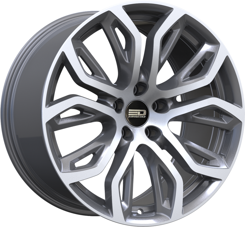 Euro Design - Tillman - Gunmetal - Gunmetal Polished - 20" x 10", 40 Offset, 5x120 (Bolt pattern), 74.10mm HUB