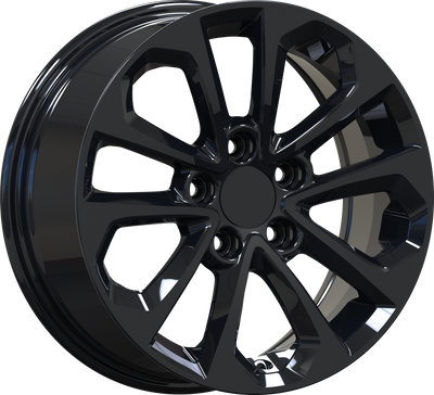 YKW Replicas - MF21 - Black - Gloss Black - 16" x 7", 40 Offset, 5x114.3 (Bolt pattern), 64.10mm HUB