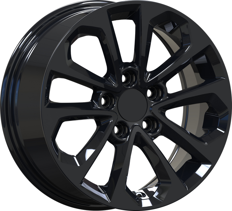 YKW Replicas - MF21 - Black - Gloss Black - 16" x 7", 40 Offset, 5x114.3 (Bolt pattern), 64.10mm HUB