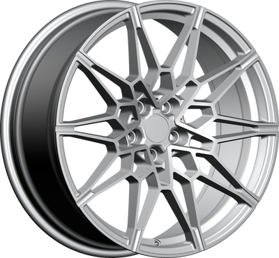 YKW Replicas - MF12 - Silver - 20" x 8.5", 35 Offset, 5x112 (Bolt pattern), 66.60mm HUB