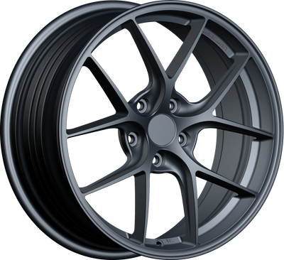 YKW Replicas - MF5 - Gunmetal - Matte Gunmetal - 18" x 8", 40 Offset, 5x114.3 (Bolt pattern), 56.10mm HUB