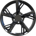 YKW Replicas - MF18 - Black - Gloss Black - 17" x 7.5", 35 Offset, 5x112 (Bolt pattern), 66.50mm HUB