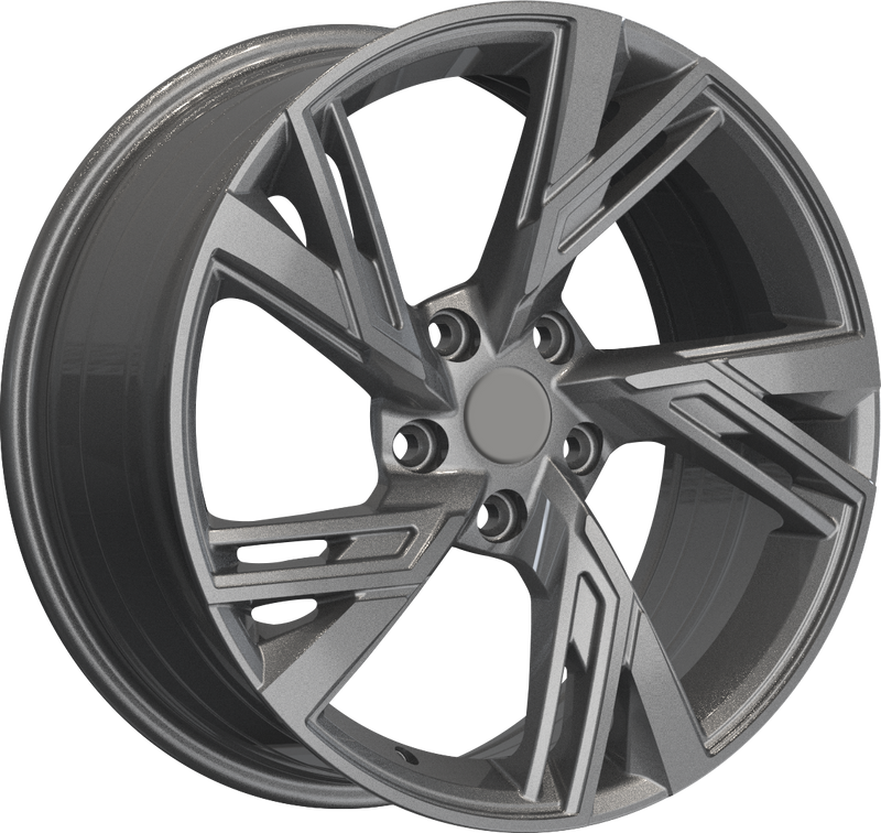YKW Replicas - AR12 - Gunmetal - Gloss Gunmetal - 18" x 8", 35 Offset, 5x112 (Bolt pattern), 66.60mm HUB