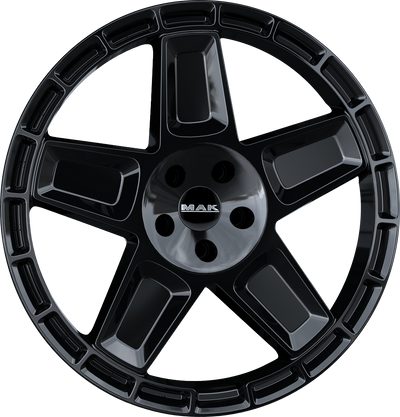 Mak Wheels - TREK - Black - Gloss Black - 20" x 9", 43 Offset, 5x120 (Bolt Pattern), 72.6mm HUB