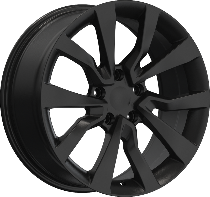 YKW Replicas - JA5 - Black - Gloss Black - 18" x 8", 35 Offset, 5x114.3 (Bolt pattern), 67.1mm HUB