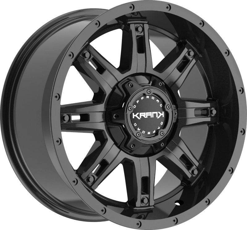 KranK Off-road - Shaft - Black - Gloss Black - 20" x 9", 0 Offset, 5x127/139.7 (Bolt pattern), 77.80mm HUB