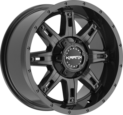 KranK Off-road - Shaft - Black - Gloss Black - 20" x 9", 10 Offset, 6x135/139.7 (Bolt pattern), 108.00mm HUB
