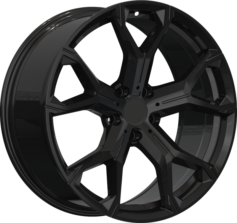 YKW Replicas - BR1 - Black - Gloss Black - 20" x 9", 35 Offset, 5x112 (Bolt pattern), 66.50mm HUB