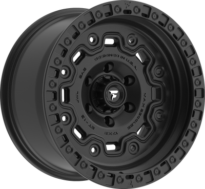 Fittipaldi Offroad - FT100 - Black - Satin Black - 17" x 9", -12 Offset, 5x127 (Bolt pattern), 71.50mm HUB