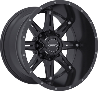 KranK Off-road - Shaft - Black - Satin Black - 17" x 9", 0 Offset, 5x127/139.7 (Bolt pattern), 78.10mm HUB