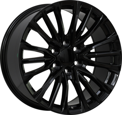 YKW Replicas - CDR2 - Black - Gloss Black - 22" x 9", 31 Offset, 6x139.7 (Bolt pattern), 78.10mm HUB