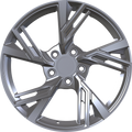 YKW Replicas - MF18 - Gunmetal - Matte Gunmetal - 17" x 7.5", 40 Offset, 5x112 (Bolt pattern), 66.50mm HUB