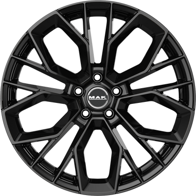 Mak Wheels - STILO - Black - Gloss Black - 19" x 8.5", 48 Offset, 5x108 (Bolt Pattern), 63.4mm HUB