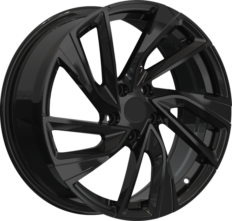 YKW Replicas - VR1 - Black - Gloss Black - 18" x 7.5", 42 Offset, 5x112 (Bolt pattern), 57.10mm HUB