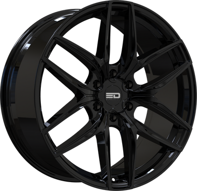 Euro Design - Forza 6 - Black - Gloss Black - 20" x 9", 30 Offset, 6x139.7 (Bolt pattern), 95.10mm HUB