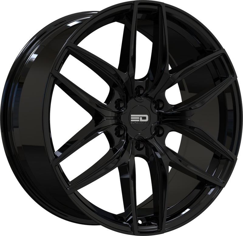 Euro Design - Forza 6 - Black - Gloss Black - 20" x 9", 30 Offset, 6x139.7 (Bolt pattern), 95.10mm HUB