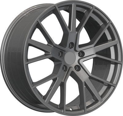 YKW Replicas - AR14 - Gunmetal - Gloss Gunmetal - 18" x 8", 45 Offset, 5x112 (Bolt pattern), 66.60mm HUB