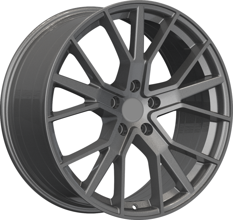 YKW Replicas - AR14 - Gunmetal - Gloss Gunmetal - 18" x 8", 45 Offset, 5x112 (Bolt pattern), 66.60mm HUB
