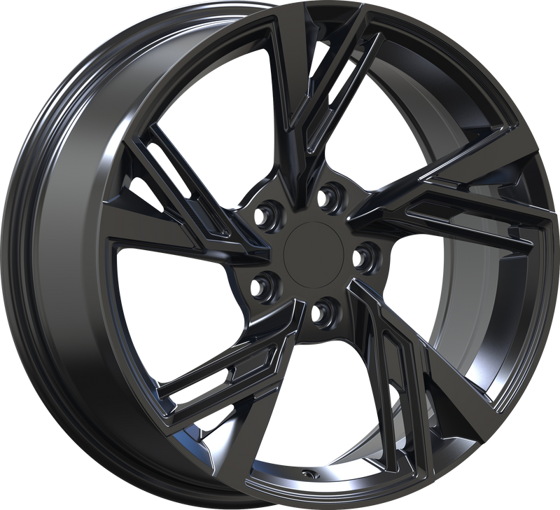 YKW Replicas - MF18 - Black - Gloss Black - 17" x 7.5", 35 Offset, 5x112 (Bolt pattern), 66.50mm HUB