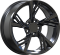 YKW Replicas - MF18 - Black - Gloss Black - 17" x 7.5", 40 Offset, 5x112 (Bolt pattern), 66.50mm HUB