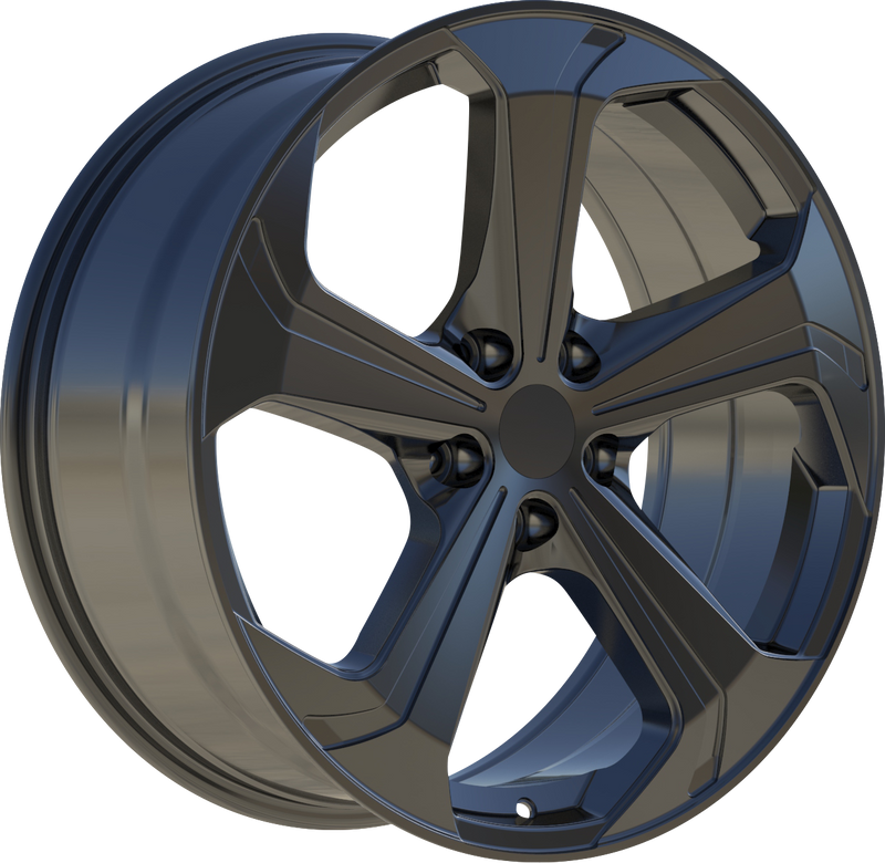 YKW Replicas - MF8 - Black - Gloss Black - 18" x 8", 40 Offset, 5x114.3 (Bolt pattern), 64.10mm HUB