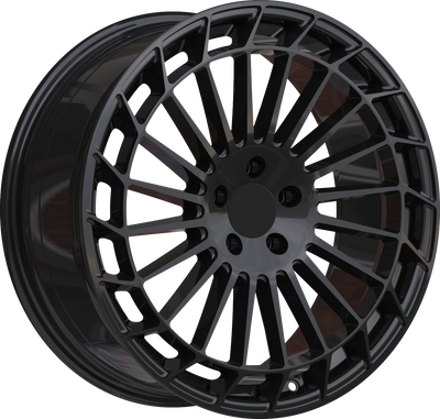 YKW Replicas - MR3 - Black - Gloss Black - 19" x 9", 35 Offset, 5x112 (Bolt pattern), 66.60mm HUB