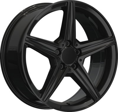YKW Replicas - MF14 - Black - Gloss Black - 18" x 7.5", 30 Offset, 5x112 (Bolt pattern), 66.60mm HUB