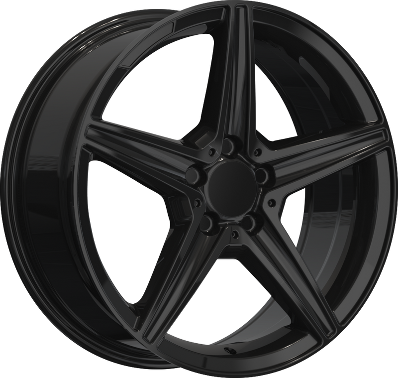 YKW Replicas - MF14 - Black - Gloss Black - 18" x 7.5", 30 Offset, 5x112 (Bolt pattern), 66.60mm HUB