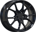 YKW Replicas - MF17 - Black - Gloss Black - 17" x 7.5", 40 Offset, 5x114.3 (Bolt pattern), 64.10mm HUB