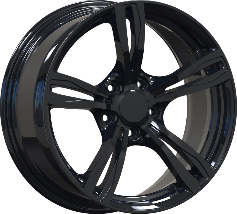 YKW Replicas - MF3 - Black - Gloss Black - 17" x 8", 35 Offset, 5x120 (Bolt pattern), 72.60mm HUB