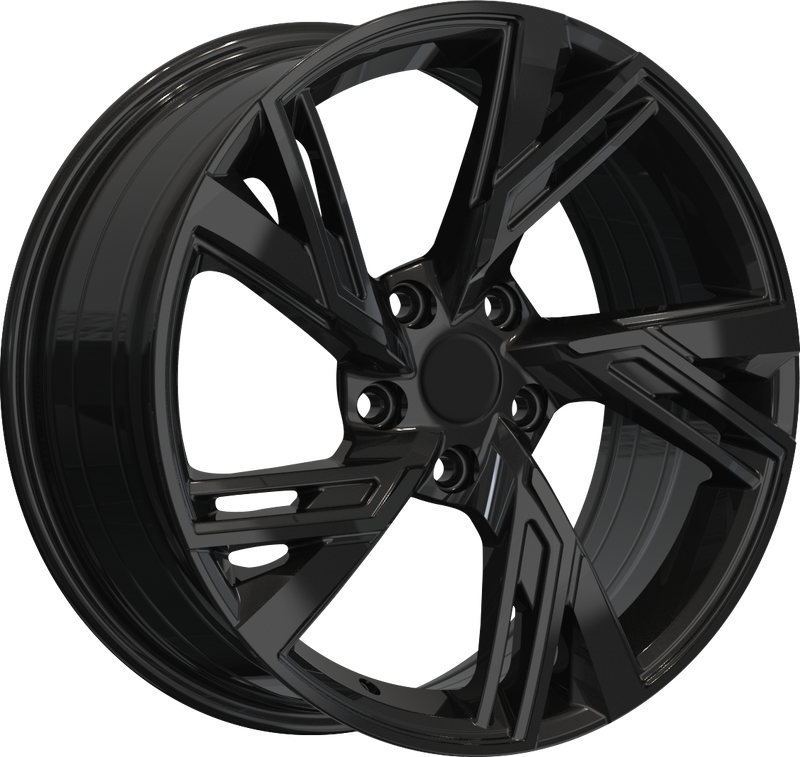 YKW Replicas - AR12 - Black - Gloss Black - 18" x 8", 35 Offset, 5x112 (Bolt pattern), 66.60mm HUB