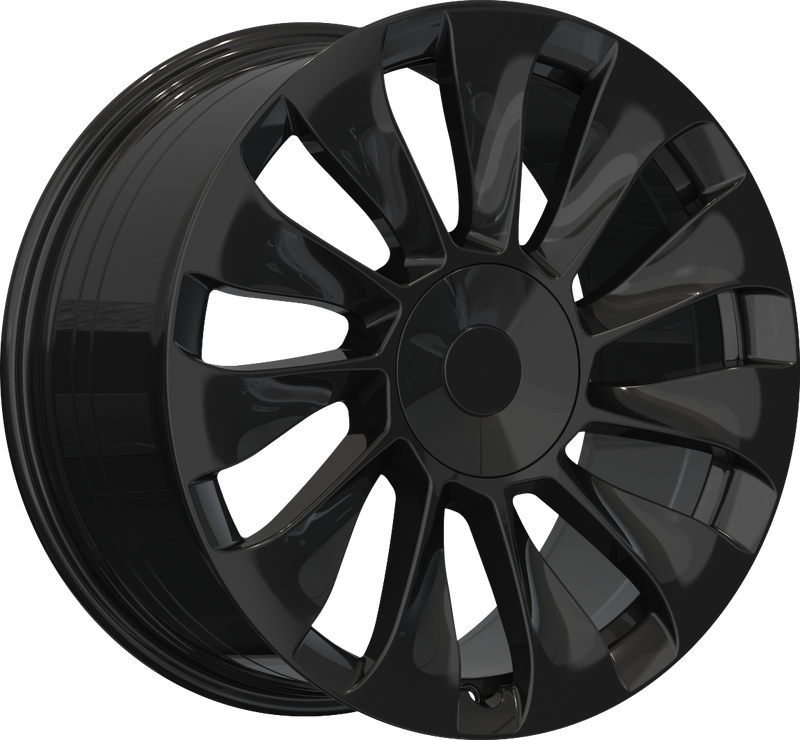 YKW Replicas - TS2 - Black - Gloss Black - 19" x 9.5", 35 Offset, 5x114.3 (Bolt pattern), 64.10mm HUB
