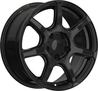 YKW Replicas - JA2 - Black - Gloss Black - 16" x 7", 38 Offset, 4x100 (Bolt pattern), 67.10mm HUB