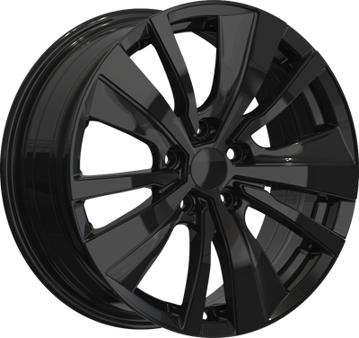 YKW Replicas - MF1 - Black - Gloss Black - 17" x 7.5", 40 Offset, 5x114.3 (Bolt pattern), 66.10mm HUB