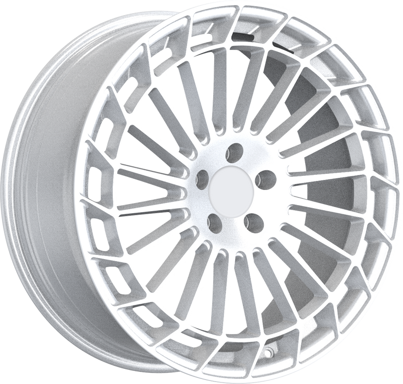 YKW Replicas - MR3 - Silver - Hyper Silver - 19" x 8", 30 Offset, 5x112 (Bolt pattern), 66.60mm HUB
