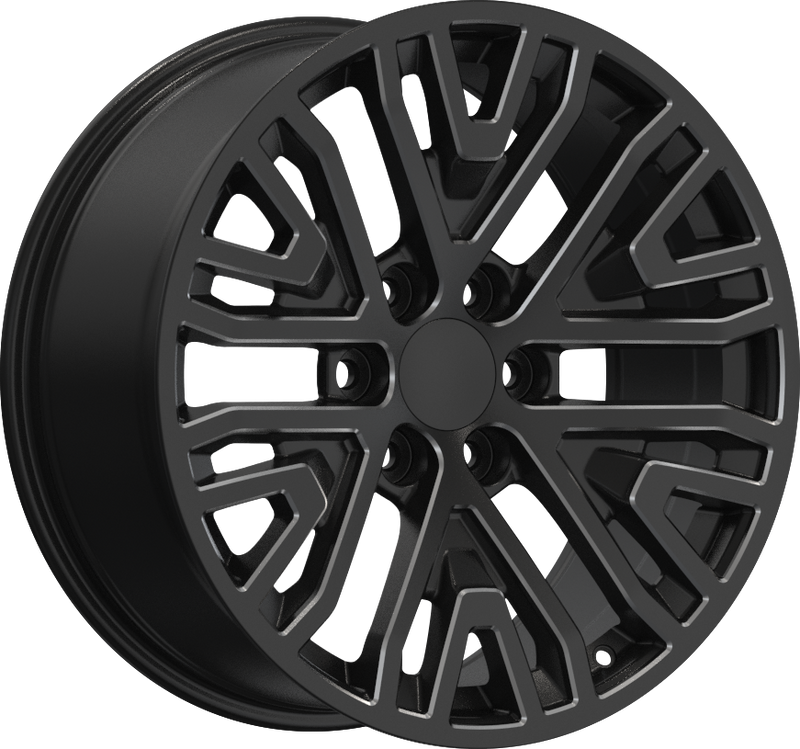 YKW Replicas - GR3 - Black - Gloss Black Milled - 20" x 9", 24 Offset, 6x139.7 (Bolt pattern), 78.1mm HUB