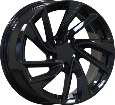 YKW Replicas - MF9 - Black - Gloss Black - 16" x 7", 42 Offset, 5x112 (Bolt pattern), 57.10mm HUB