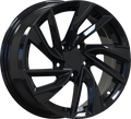 YKW Replicas - MF9 - Black - Gloss Black - 16" x 7", 42 Offset, 5x112 (Bolt pattern), 66.50mm HUB