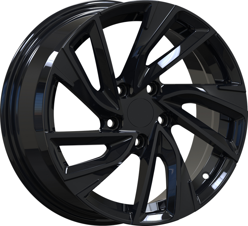 YKW Replicas - MF9 - Black - Gloss Black - 16" x 7", 42 Offset, 5x112 (Bolt pattern), 66.50mm HUB
