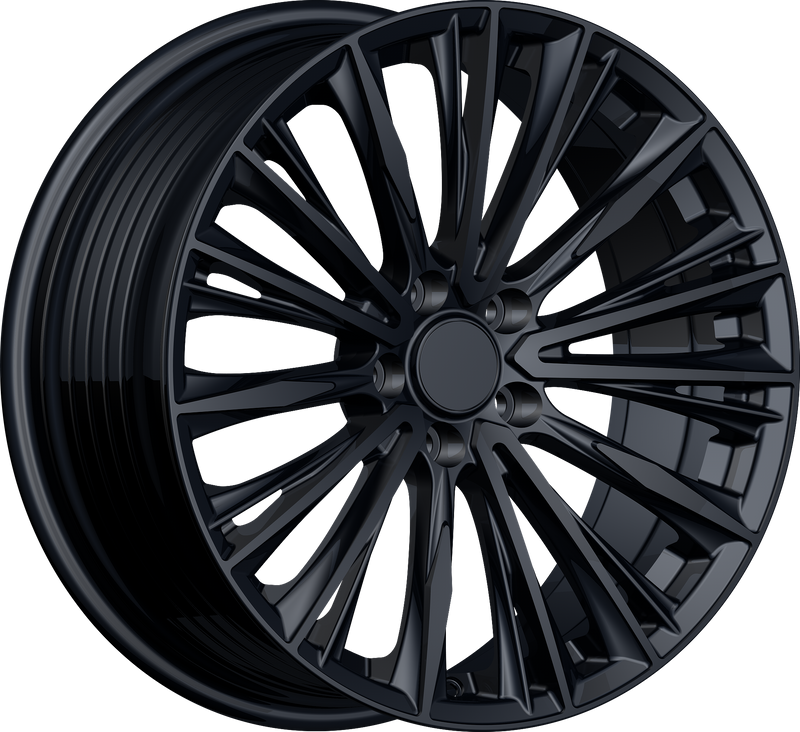 YKW Replicas - MF26 - Black - Gloss Black - 19" x 8.5", 35 Offset, 5x114.3 (Bolt pattern), 60.10mm HUB