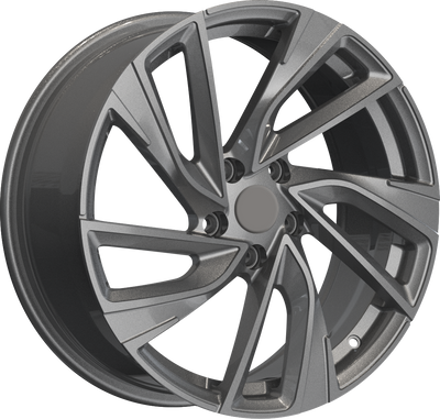 YKW Replicas - VR1 - Gunmetal - Gloss Gunmetal - 18" x 7.5", 42 Offset, 5x112 (Bolt pattern), 57.10mm HUB